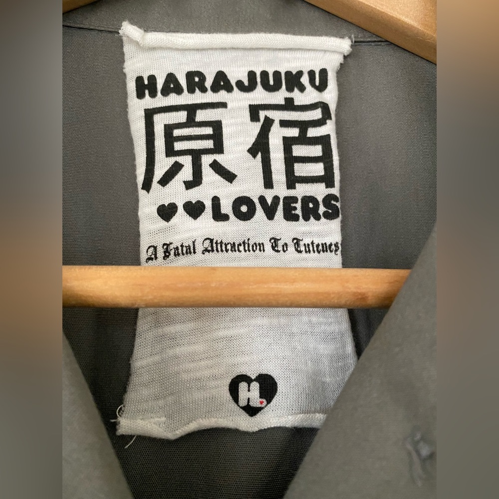 Harajuku Lovers not L.A.M.B Gwen Stefani scout military camp shirt rare NWOT XL - Picture 8 of 15